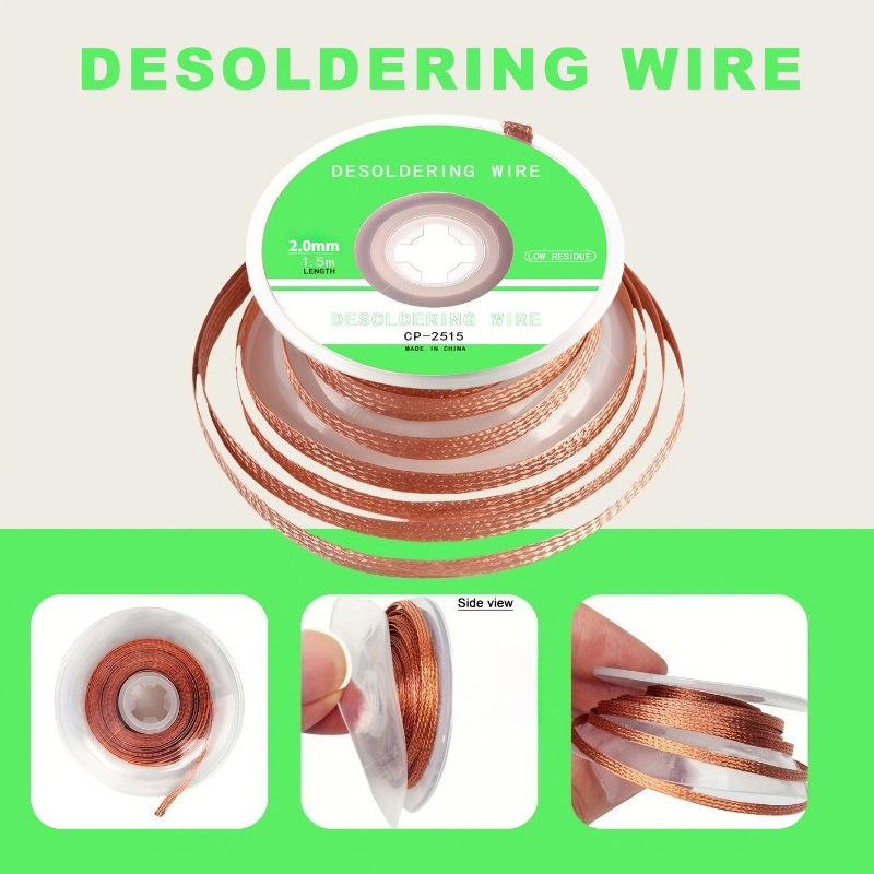 Solder Wick Braid - No‑Clean Desoldering Braid Copper Solder Wick