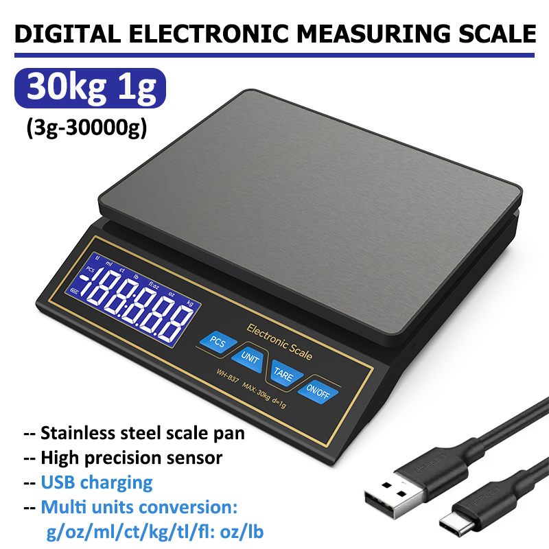 Electronics Repair And Maintenance - LCD Digital Kitchen Scale 30kg/1g Rechargeable